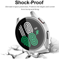 Miniatyrbillede 3 af 5: Hærdet glas skærmbeskytter til Samsung Galaxy Watch 4 44mm, mat PC beskyttelsesramme, ridsefast, fuld dækning
