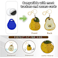 Miniatyrbillede 4 af 6: Læder nøglering holder etui kompatibel med Apple AirTag, sød beskyttende Air Tag cover med nøglering, anti-scratch finder GPS tracker etui til Yellow Pear