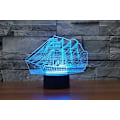 Miniatyrbillede 3 af 7: 3D Sejlbåd Fjernbetjening 16 Farve Natlys Illusion Akryl LED Bord Natlampe Børneværelse Skrivebords Dekoration Fødselsdagsgaver Legetøj til Børn