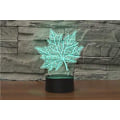 Miniatyrbillede 4 af 7: 3D Lønblade Fjernbetjening 16 Farve Natlys Illusion Akryl LED Bord Sengelampe Børneværelse Skrivebords Dekoration Fødselsdagsgaver Legetøj