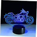Miniatyrbilde 5 av 7: Motorsykler for 3D nattlys Fargeskiftende nattlys Gutter nattlys Bil nattlys LED motorsykkel lys 3D lampe