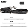 Miniatyrbilde 5 av 7: 5 FT Heavy Duty Hundekobbel med 2 komfortable polstrede håndtak, trafikkhåndtak og avansert enkel snappkrok, reflekterende gåledning for store, mellomstore og S Black5FT 5 Feet (Pack of 1)