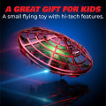 Miniatyrbild 5 av 5: Handstyrd drönare för barn eller vuxna - Hands Free Motion Sensor Mini Drone, Lätt inomhus liten UFO-leksak Flygande boll Drone Leksak för pojkar och flickor (röd)