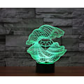 Miniatyrbilde 2 av 7: 3D Shell Diamond Fjernkontroll 16 Farger Nattelykter Illusions Akryl LED Bord Nattbord Lampe Barn Soverom Skrivebord Dekor Bursdagsgaver Leke for Barn
