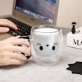 Miniatyrbilde 6 av 9: Katt Kopper, Dobbelvegget Glass Koselig Kaffe Te Kopp, Graduation Valentinsdag Morsdag Påske Halloween Julgaver til Kvinner Kone Mamma