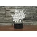 Miniatyrbillede 2 af 7: 3D Lønblade Fjernbetjening 16 Farve Natlys Illusion Akryl LED Bord Sengelampe Børneværelse Skrivebords Dekoration Fødselsdagsgaver Legetøj