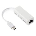 USB 3.1 Typ C till RJ45 100 Mbps Ethernet LAN Nätverksadapteromvandlare för MacBook USB-C Laptop