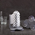 Miniatyrbild 3 av 5: Vattenflaskrengöringsborste Glaskopptvätt med sugbas Borstborste för ölglas, långbent kopp, rödvinsglas och mer