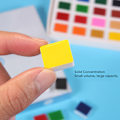 Miniatyrbillede 6 af 6: Solidt akvarel sæt 36 farver lys delikat tekstur maling pigment kit med pensel til kunstner studerende