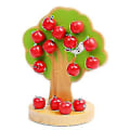 Miniatyrbillede 4 af 5: Trææblelegetøj - Puslespil med æbler og tal, der matcher Montessori-børns matematiklegetøj til at lære tal