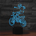 Miniatyrbilde 4 av 7: 3D Motorsykkel Stunt Fjernkontroll 16 Farger Nattlys Illusions Akryl LED Bord Nattlampe Barn Soverom Skrivebord Dekor Bursdagsgaver Leke