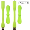 Miniatyrbillede 6 af 6: USB Fleksibel Blæser, Mini Bærbar Køleventilatorer USB-drevet til Powerbank Laptop PC AC-oplader - 2-pak (Grøn) Green