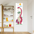 Pikkukuva 1 / 4: Korkeuskaavio Dinosauruskirjat Piirretty Kasvukartta Tarra Aurinko Seinätarra PVC Pituusmittaviivain