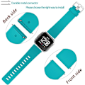 Miniatyrbillede 3 af 6: Den smarte urrem er kompatibel med Fitbit versa Smartwatch, versa 2 og versa Lite se ure til kvinder og mænd（Turkis-S）