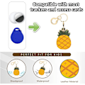 Miniatyrbillede 3 af 6: Læder nøgleringholder etui kompatibel med Apple AirTag, sød beskyttende Air Tag cover med nøglering, anti-scratch finder GPS tracker etui til Pineapple