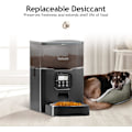 Miniatyrbild 4 av 8: Automatiska kattmatare - Torrfoderdispenser med timer, torkmedelspåse, programmerbar portionskontroll 4 måltider per dag, 10s röstinspelare Black Transparent 4L