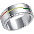 Miniatyrbillede 1 af 4: Unisex Voksen Rustfrit Stål Regnbue LGBT Stolthed Spinner Ring 8MM--US9