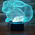 Miniatyrbilde 1 av 6: 3D Kanin nattlys bordsklampe optisk illusjon lamper 7 fargeendrende lys LED bordlampe Jul Hjem Kjærlighet Bursdag Barn Barn Dekor Leke Gave
