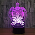 Miniatyrbilde 2 av 7: 7 Fargeskiftende nattlampe 3D Atmosfære Pærelys 3D Visuell Illusions LED Lampe for Barn Leke Julegave Bursdagsgaver (Skilpadder)