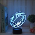 Miniatyrbilde 4 av 5: Ringenes Herre Magisk Ring 3D LED Nattelys Berøring 7 Farger/Fjernkontroll 16 Farger USB Bordlampe Hjemmedekor Sengelampe Motegave