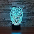 Miniatyrbillede 5 af 5: 3D Ugle Ørn Natlys Bordskrive Optisk Illusion Lamper 16 Farveskiftende Lys LED Bordlampe Julegave Hjem Kærlighed Fødselsdag Børn Børn Dekoration Gave