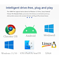 Miniatyrbild 4 av 7: ULANSeN USB C till RJ45 LAN Ethernet Gigabit Nätverksadapter med Chippset AX88179 med 100W PD Laddning för Windows/iOS/iPadOS/macOS/Linux