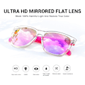 Miniatyrbillede 2 af 6: Womens Solbriller UV400 Spejlede Linser, Velegnet til Udendørs, Ferie, Kørsel Pink and Purple