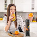Miniatyrbillede 6 af 7: Personlig Blender til Shakes og Smoothies, 16 Oz Bærbar Blender med 6 Blade, USB Genopladelig Smoothie Blender til Hjem, Rejser og Kontor Black
