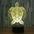 Miniatyrbilde 3 av 7: 7 Fargeskiftende nattlampe 3D Atmosfære Pærelys 3D Visuell Illusions LED Lampe for Barn Leke Julegave Bursdagsgaver (Skilpadder)
