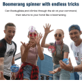 Miniatyrbilde 2 av 7: Flygende Ballleker, 2021 Oppgradert Oppladbar Boomerang Spinner Drone 360° Roterende Svevende Orb Ball Leke Bygget-inn LED Mini Orb Drone Flygende (Blå)
