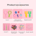 Miniatyrbilde 2 av 7: Gummistrikksett, vevsett for armbånd, til DIY-kunst og håndverk, 4800 deler med oppbevaringsbeholder, anheng, Y-vever, heklenåler og S-klips (1