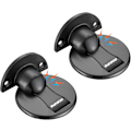 Miniatyrbilde 1 av 7: Gulvmontert magnetdørstopper - Usynlig magnetisk dørstopper, magneter dørstopper veggstøtte hold åpen dørstopper, med 3M lim uten boring, for H Black*2