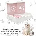 Miniatyrbillede 5 af 7: Gravity Automatisk Kattefoder Sæt, 2 i 1 Tyngdekraft Kæledyrsfoder og Vandskål Sæt Alt-i-Én Auto Hvalp Forsyning Fodring Vandforsyning Til Små Mellemstore Pink
