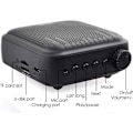 Miniatyrbilde 3 av 8: Stemmeforsterker 12W Oppladbart PA-system (1200mAh) med Ledningsmikrofon for Lærere, Trenere, Turguider og Mer (Svart)