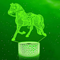 Miniatyrbild 1 av 4: 3D Häst Nattlampa LED-lampa Illusion 7 Färgväxlande Touch Switch Bordsskiva Dekorationslampor Födelsedagspresent Akrylbas USB-kabel Leksak