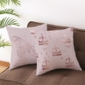 Miniatyrbillede 5 af 5: JUSTUP Pudebetræk Flow Guld Element Print Peach Skin Fløjl Pudebetræk 18 ×18 Tommer Geometrisk Firkantet Hyndebetræk Dekoration Sofa Seng