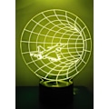 Miniatyrbillede 2 af 8: 3D Natlys LED Illusion Lampe Sengelampe Bordlampe, ATTOE 7 Farveskiftende Lys med Akryl Flad & ABS Base & USB Oplader som Hjemmedekoration