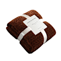 Miniatyrbillede 2 af 2: Fleece tæppe til sofa, blødt flanel tæppe, letvægts fuzzy tæpper til sofa seng kontor brown 70*100 CM