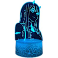 Miniatyrbilde 1 av 7: 3D Nattlys Zero Two 002 Anime Lampe Led Illusions Nattlys Barn Jenter Soverom Dekor Julegaver Darling in The FRANXX