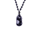 Pikkukuva 1 / 4: Obsidian-kaulakoru, luonnonkivinen amuletti, hyvinvoinnin ja vaurauden jalokivikoru miehille ja naisille
