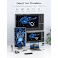 Miniatyrbillede 3 af 8: Triple Display USB Hub Dual Monitor, Dockingstation Kompatibel med MacBook M1 Dell HP Lenovo(2HDMI VGA SD TF Kortlæser Ethernet Lyd 2USB 3.0)