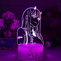 Miniatyrbilde 3 av 7: 3D Nattlys Zero Two 002 Anime Lampe Led Illusions Nattlys Barn Jenter Soverom Dekor Julegaver Darling in The FRANXX