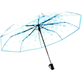 Miniatyrbillede 3 af 6: Kirsebærblomster Transparent Foldbar Rejse Paraply Blue(auto)