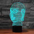 Miniatyrbild 5 av 7: 3D Buddha Fjärrkontroll 16 Färger Nattlampor Illusion Akryl LED Bord Sänglampa Barn Sovrum Skrivbords Dekoration Födelsedagspresenter Leksak för Barn