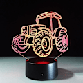 Miniatyrbilde 1 av 7: 3D Stereoskopisk Effekt Illusions Nattlys 7 Fargeendring LED Skrivebordslampe Berøringsbryter Romdekor Gavetilbehør