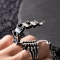 Miniatyrbillede 4 af 5: Sølv Skorpion Ring Gotisk Kno Knuckle Finger Ring Punk Rock Hængslede Aktivitetsringe Halloween Cosplay Kostume Tilbehør