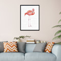 Miniatyrbild 8 av 8: Wekity Flamingo Väggkonst Canvas Tryck Affisch, Enkelt Mode Vattenfärg Konst Ritning Dekor för Hem Vardagsrum Sovrum Kontor och Barnrum (S