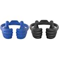Miniatyrbilde 1 av 5: Thumbs Up 2-pakning nettbrettstativ, nettbrettstativholder for skrivebord, nettbrettstativ kompatibel med iPad-serien, Samsung Galaxy-faner Blue/Black Plus
