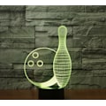 Miniatyrbild 4 av 7: 3D Bowling Fjärrkontroll 16 Färger Nattlampor Illusion Akryl LED Bord Sängbordlampa Barn Sovrum Skrivbordsdekoration Födelsedagspresenter Leksak för Barn