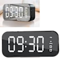 Miniatyrbild 3 av 6: Spegelsurface väckarklocka Bluetooth-högtalare Digital trådlös väckarklocka Bluetooth-högtalare för mobiltelefon dator
